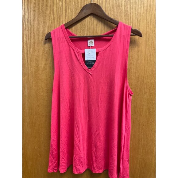 Plus Size Sleeveless Pink Top 2X - Picture 2 of 5